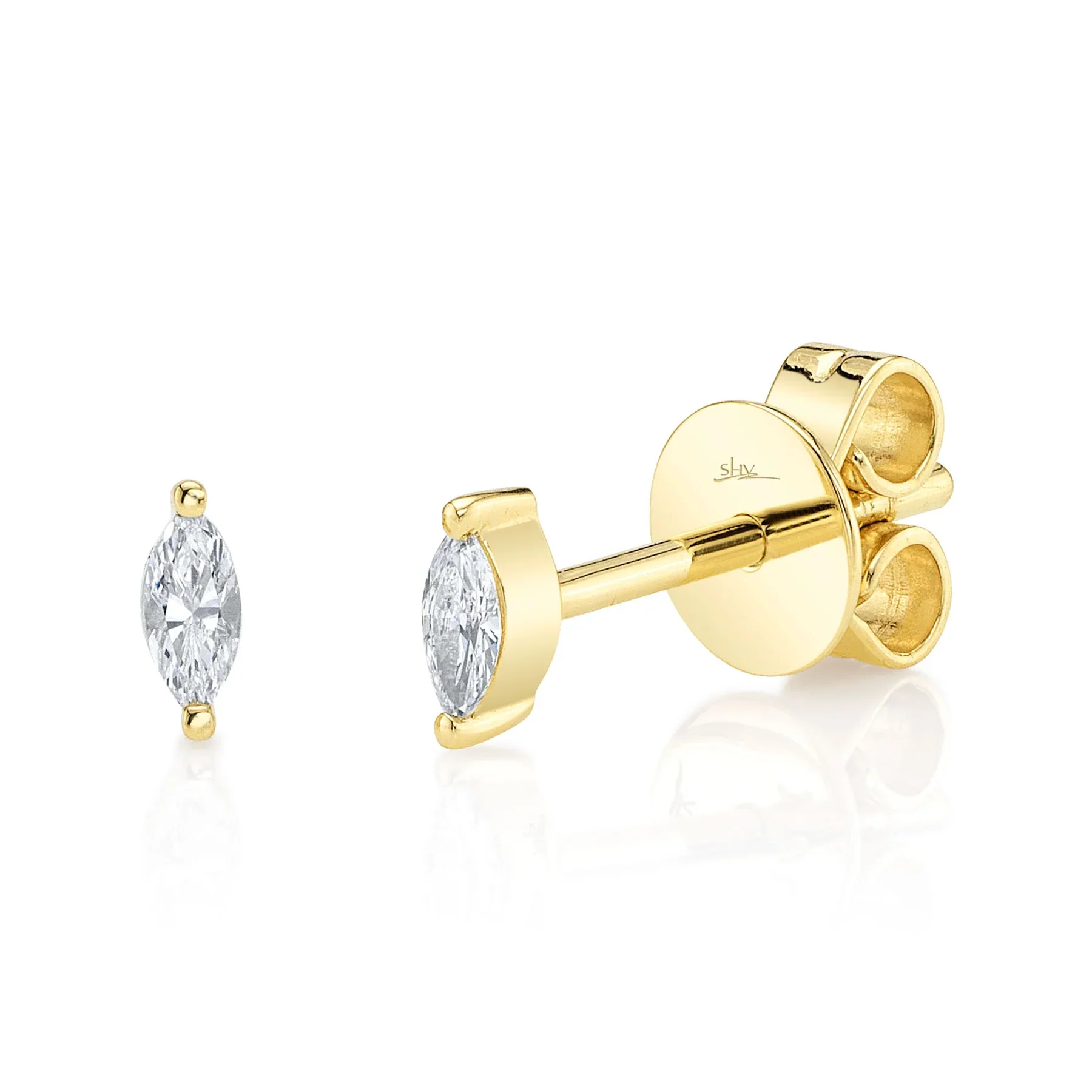0.09ctw Diamond Marquise Stud Earrings