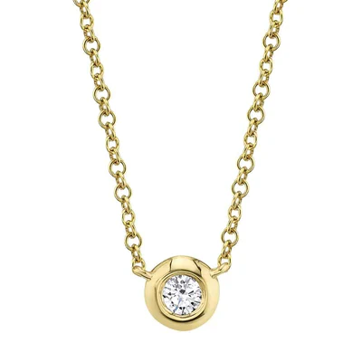 0.10ctw Diamond Bezel Necklace