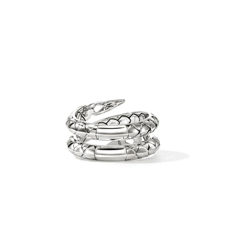 0.11ctw Diamond Sterling Silver Coiled Naga Ring - Image 3