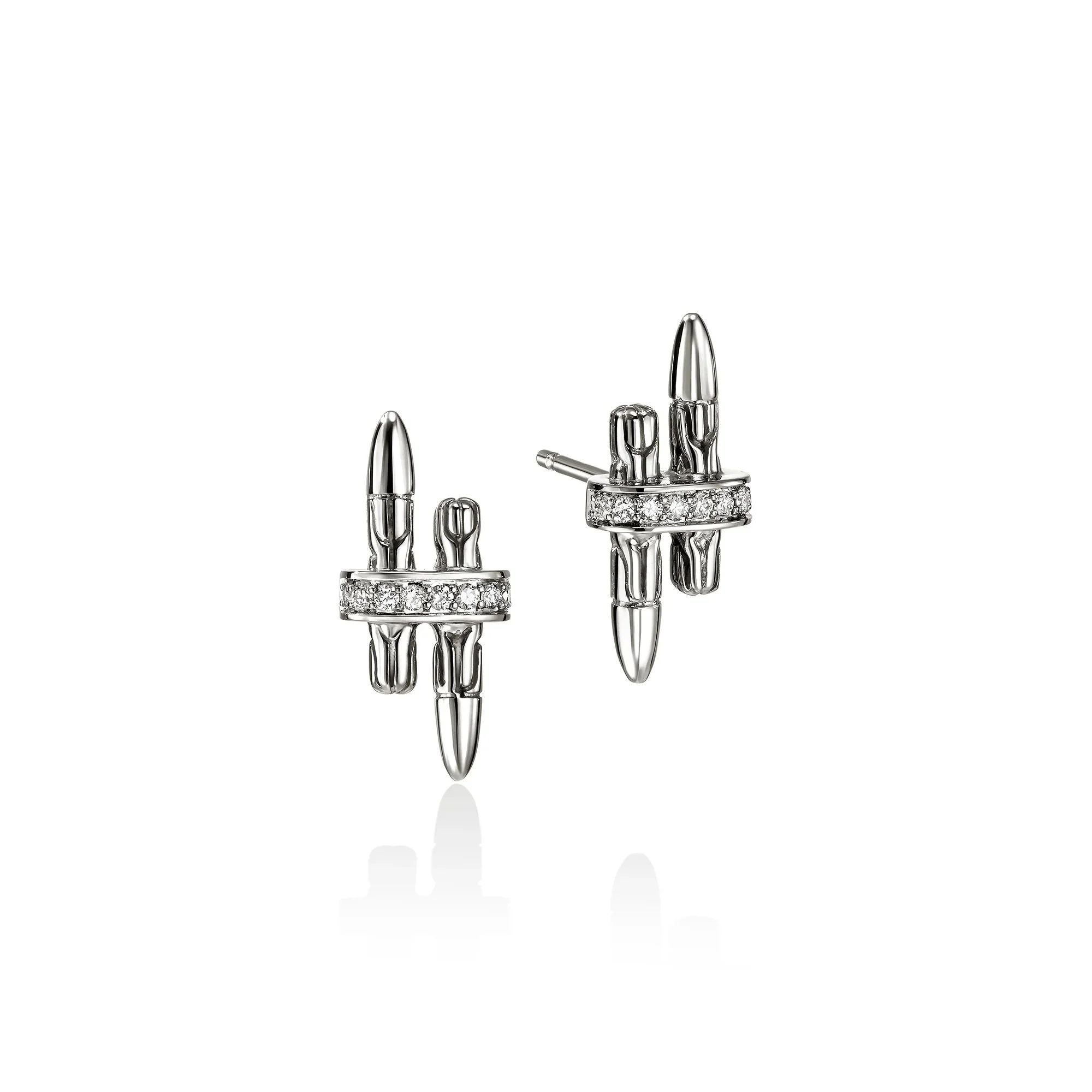 0.12ctw Diamond Spear Stud Earrings