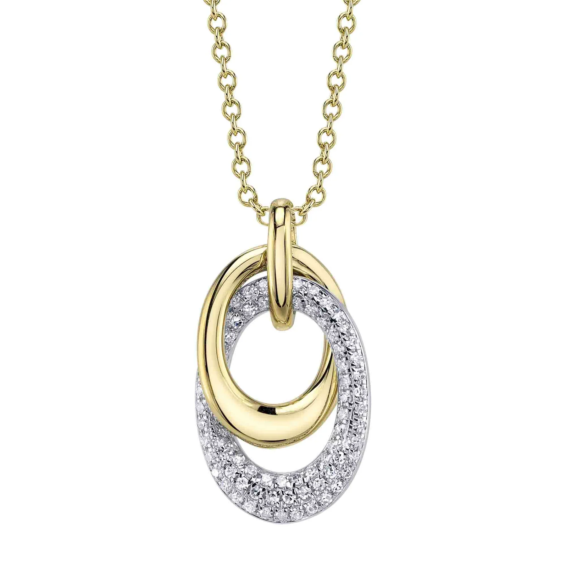 0.17ctw Diamond Pave Oval Necklace