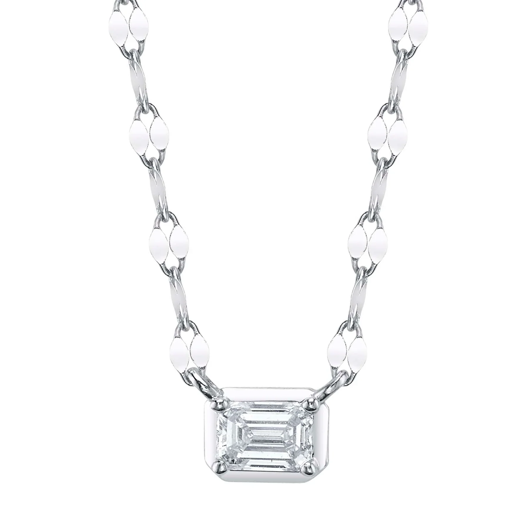 0.20ctw Emerald-Cut Diamond Necklace