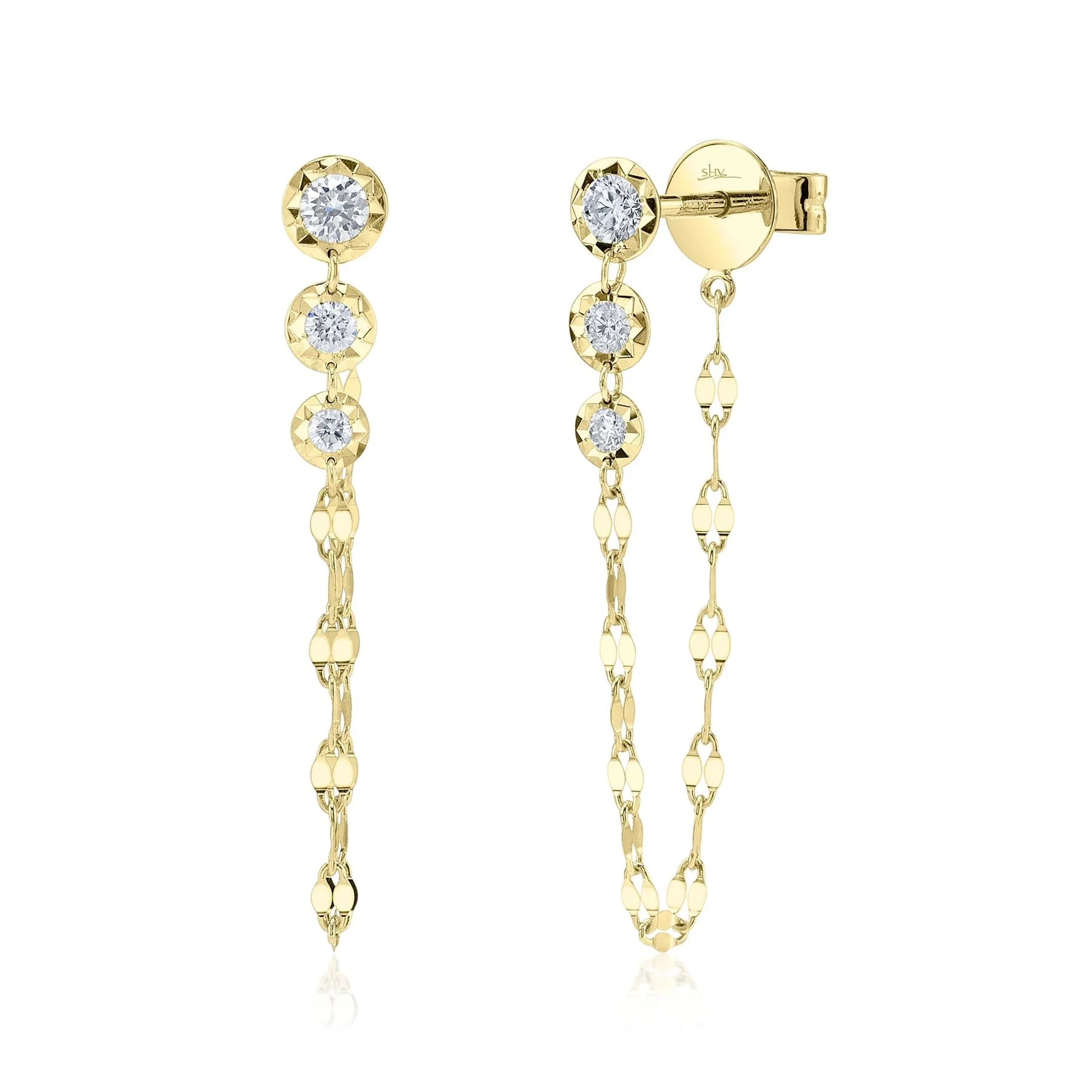 0.23ctw Diamond Sparkle Chain Earring