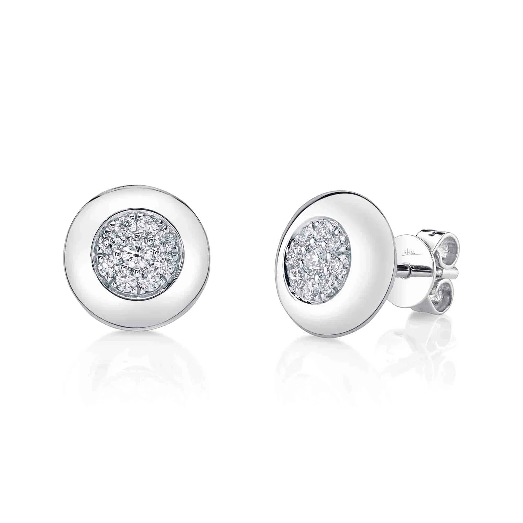 0.26ctw Diamond Circle Stud Earring