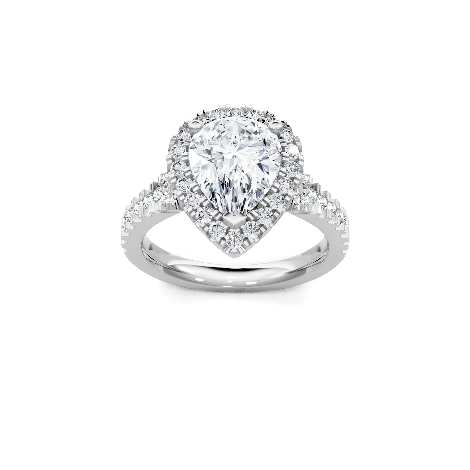 0.37ctw Diamond Halo Engagement Ring