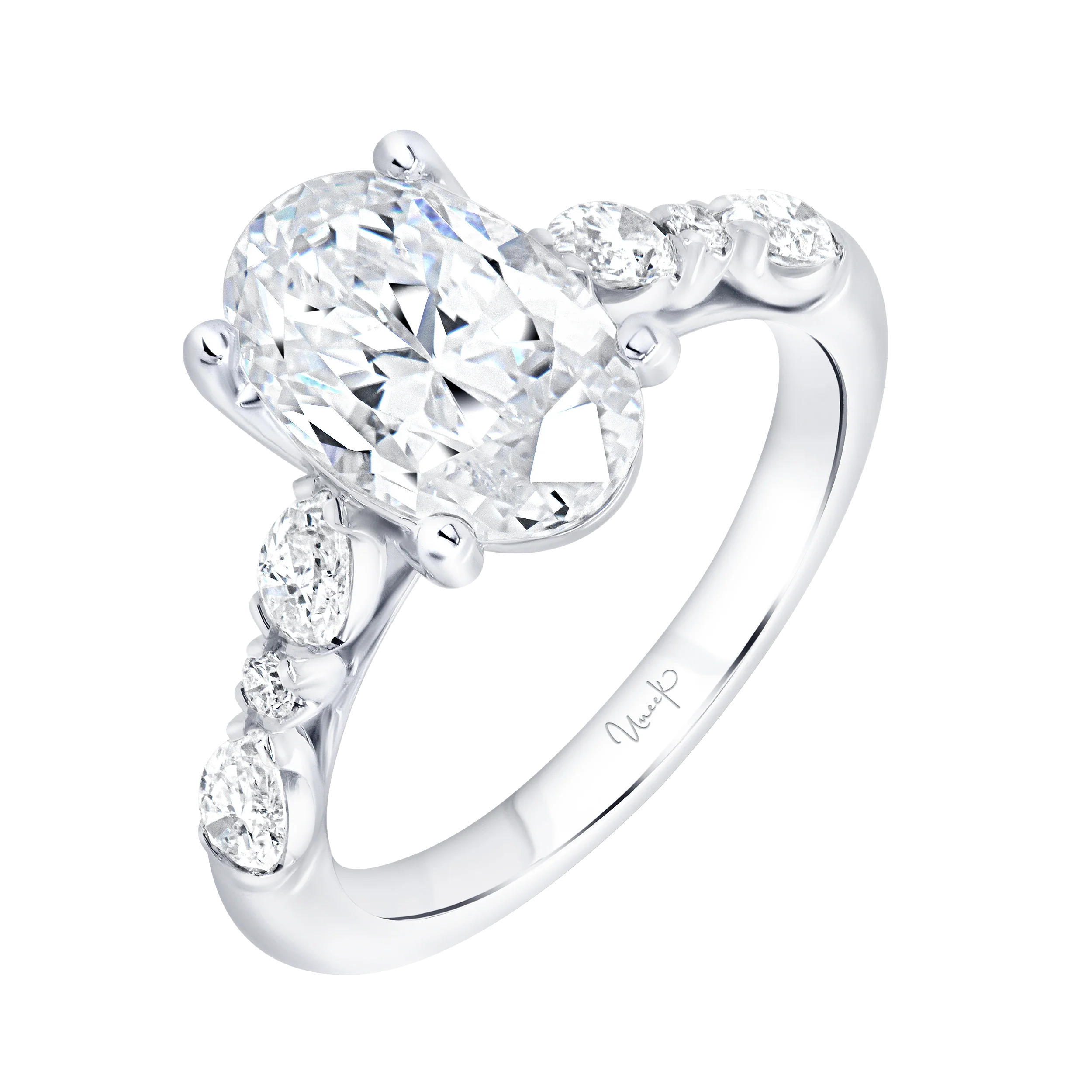 0.64ctw Cathedral Engagement Ring