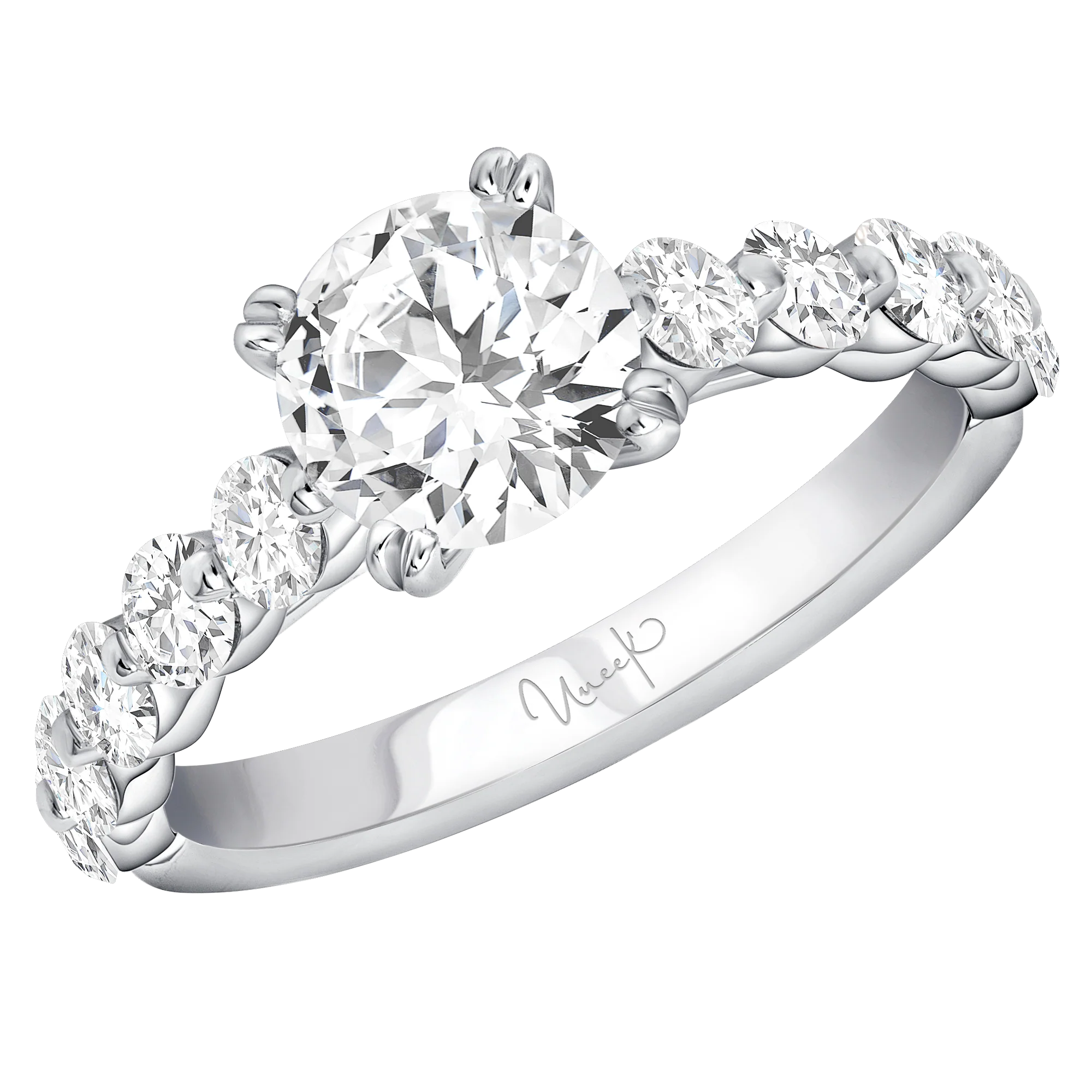 0.85ctw Round Engagement Ring