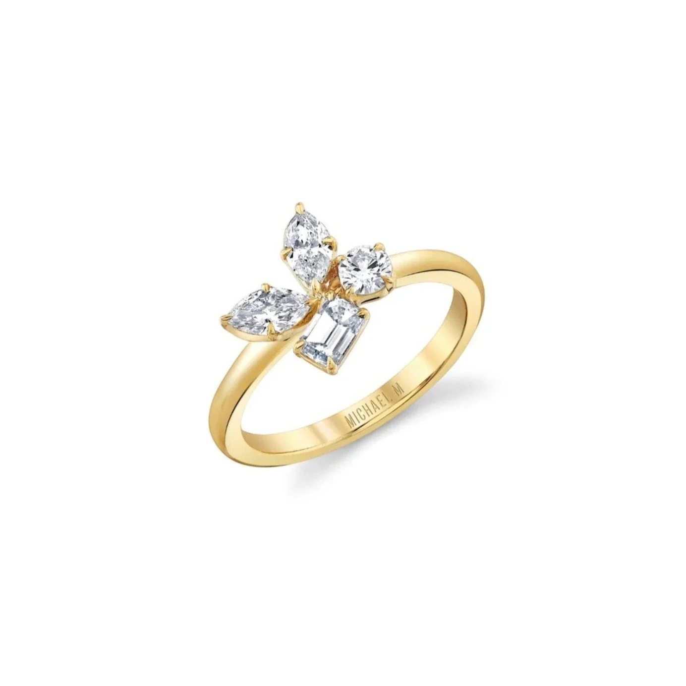 0.88ctw Diamond Montage Cluster Ring