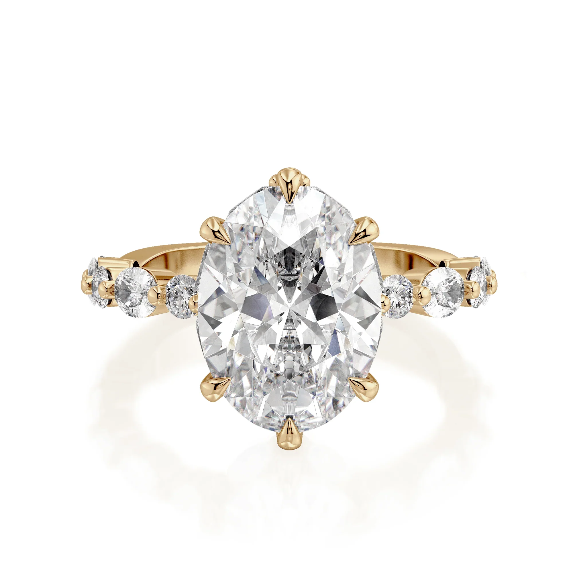 1.00ctw Diamond Oval Engagement Ring