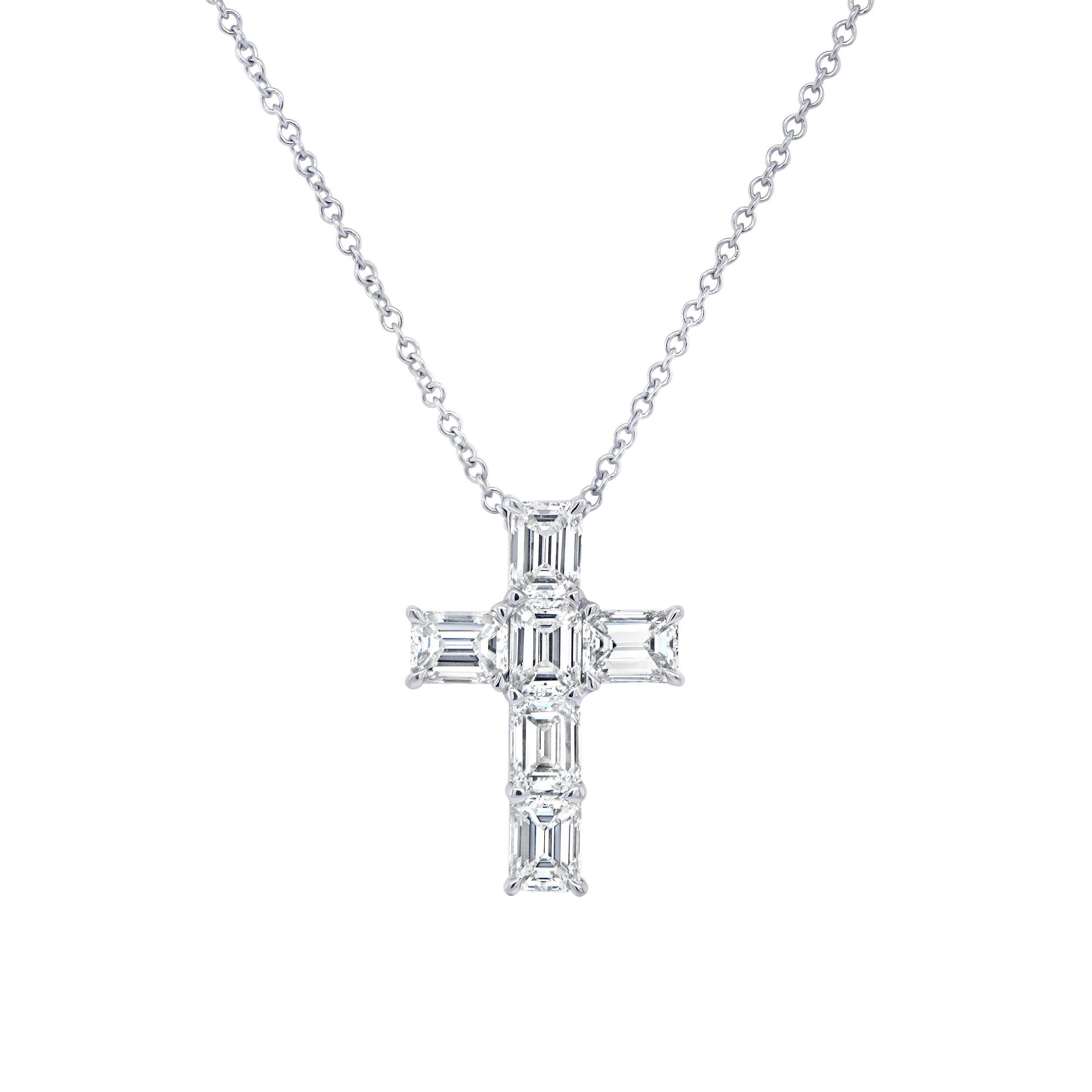 1.23ctw Diamond Cross Brooch Pendant