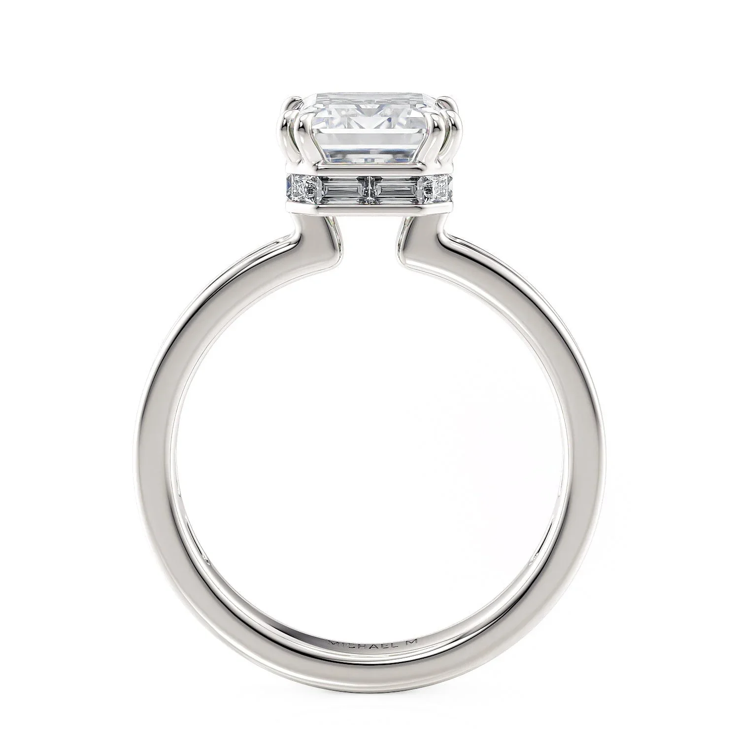 1.25ctw Emerald Diamond Engagement Ring - Image 2