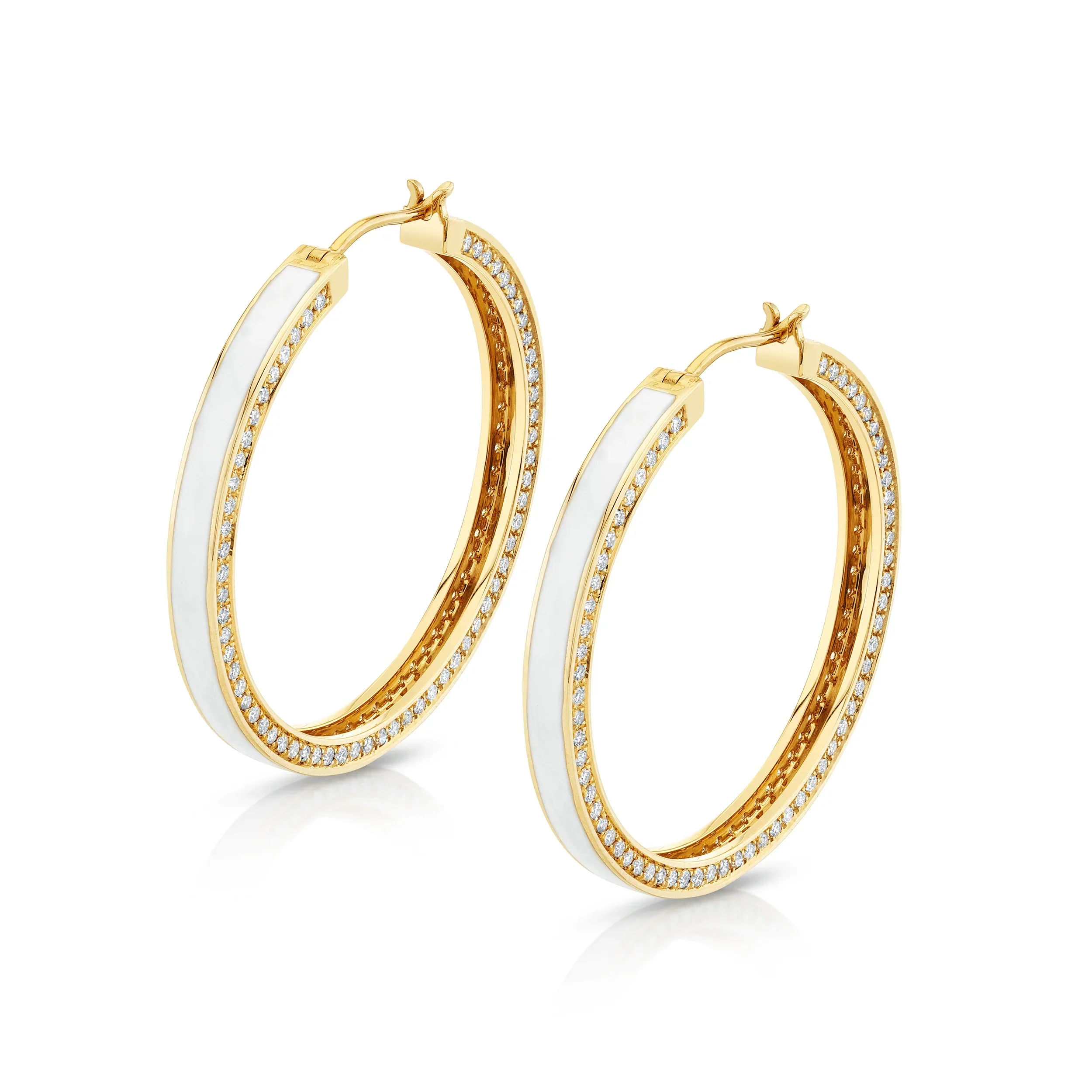 1.26ctw Diamond Chroma Pavé Edge Hoop Earrings