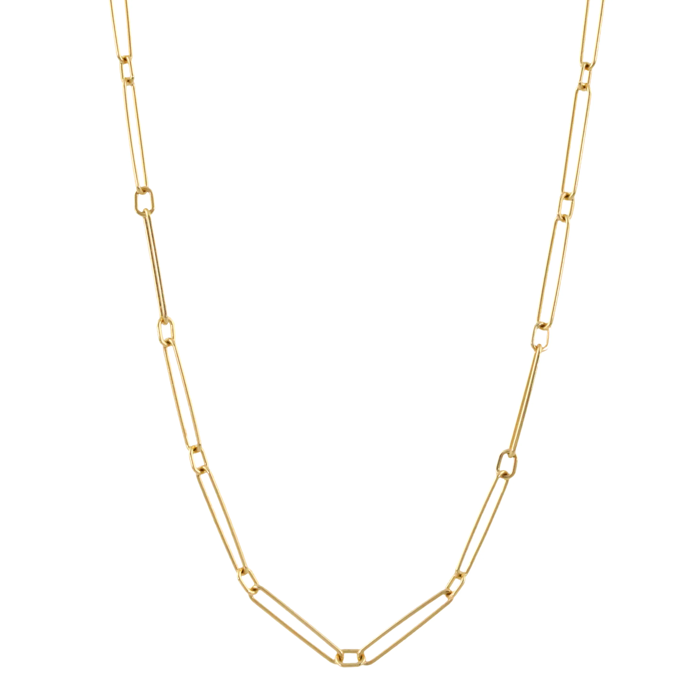 18K 18" Stretch Paperclip Chain