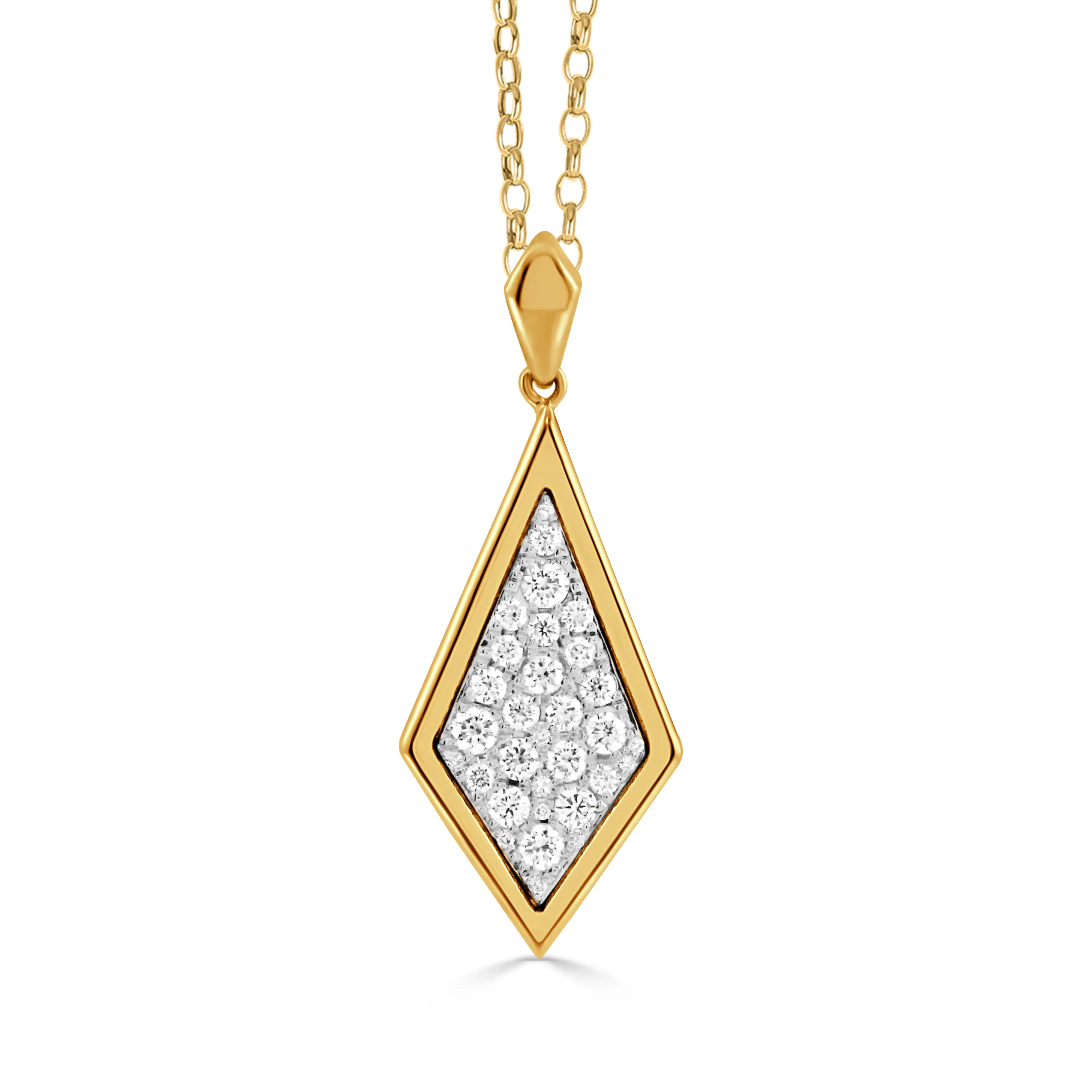 18K Yellow Gold Diamond Pendant