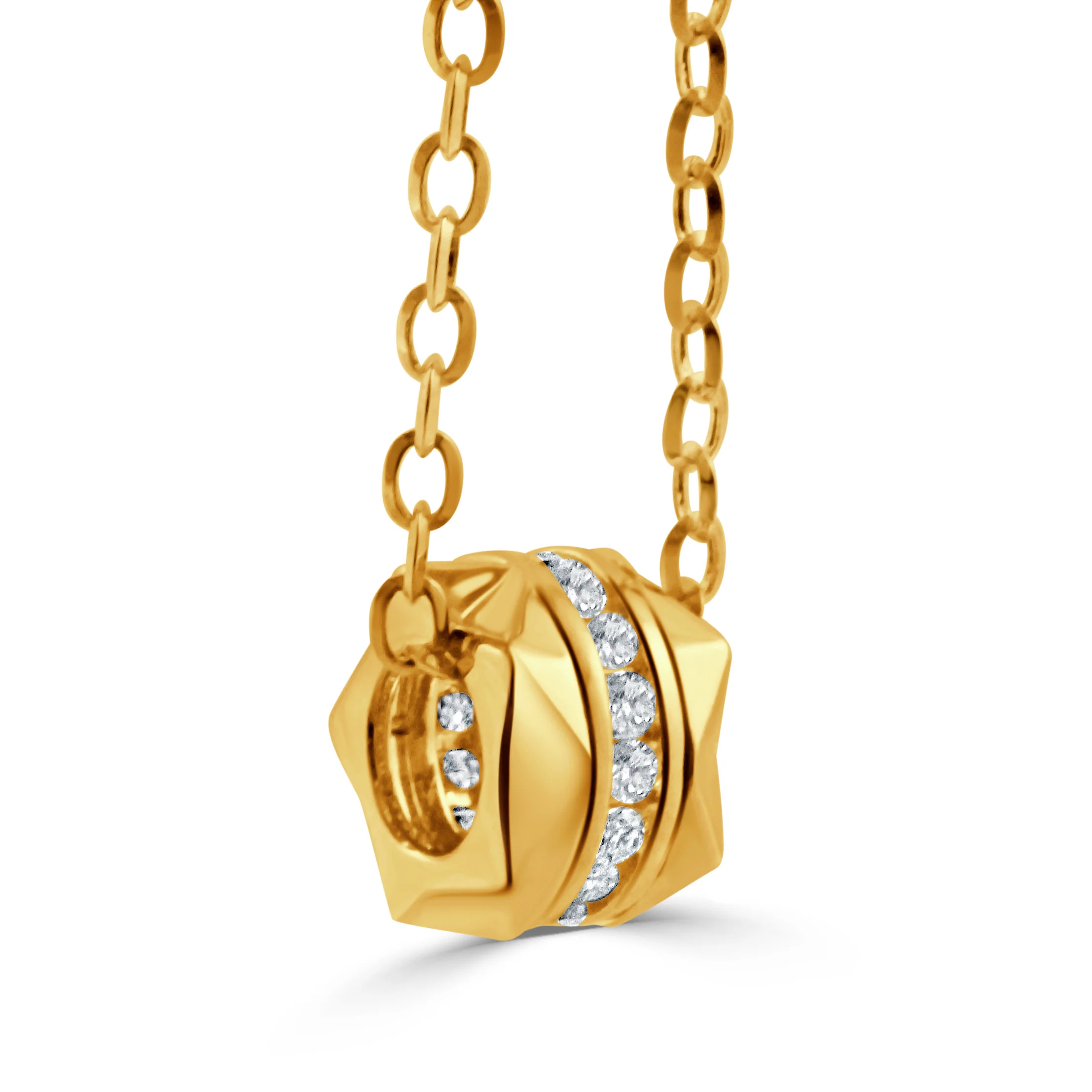 18K Yellow Gold Diamond Pendant