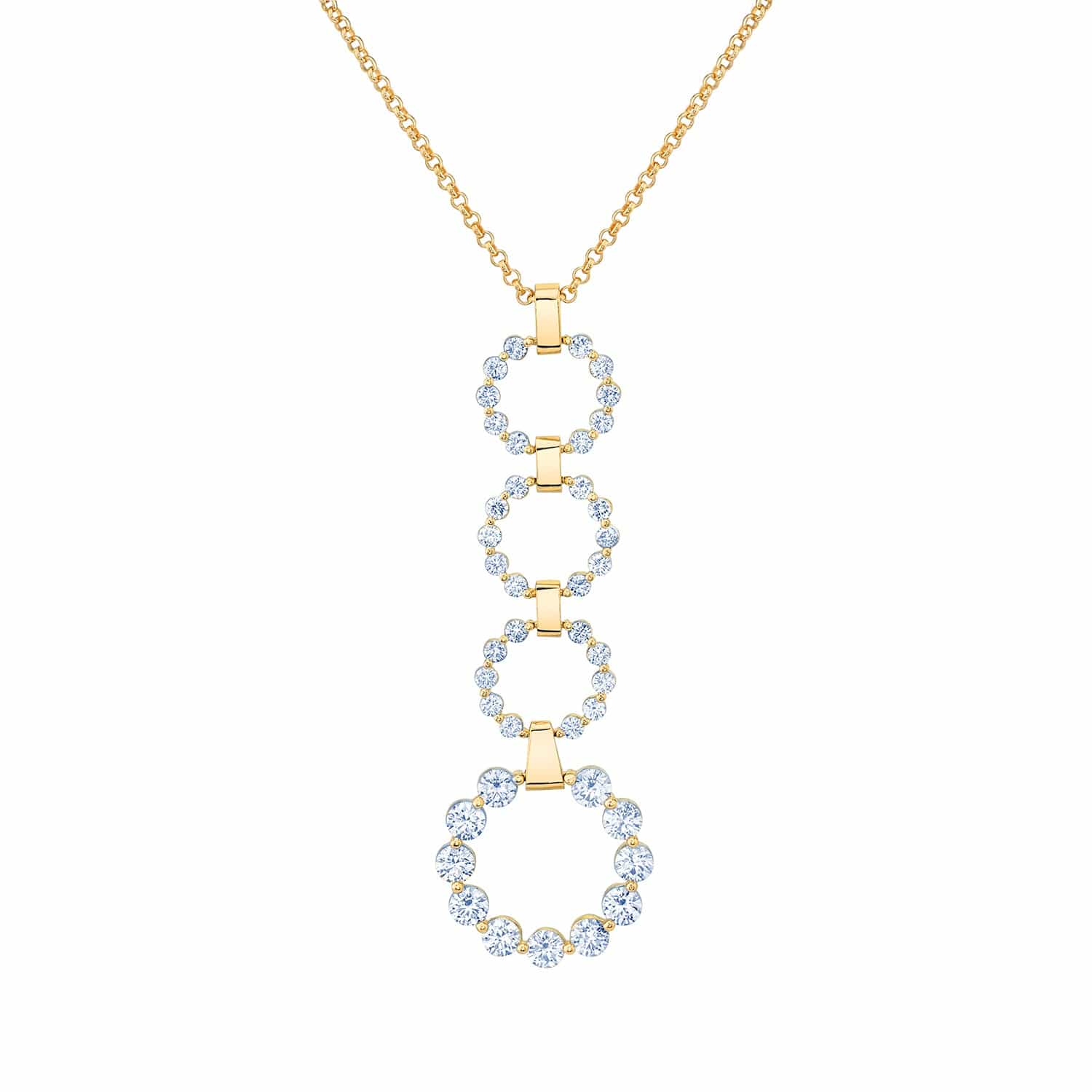 2.80ctw Diamond Cloud Drop Pendant