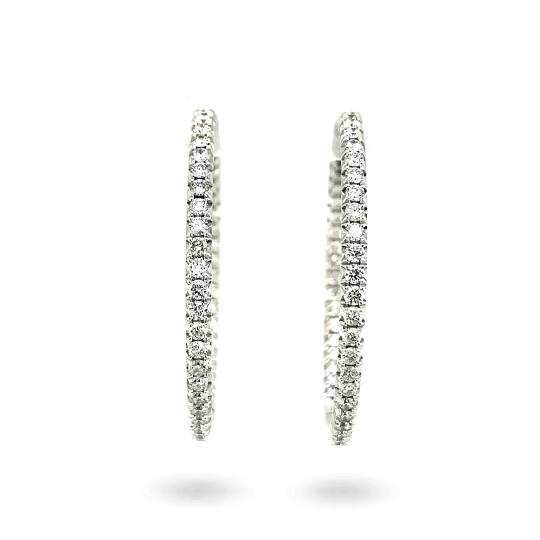 3.03ctw Diamond Hoops