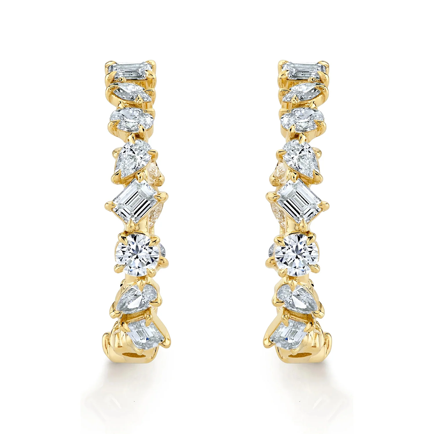 3.50ctw Diamond Montage Petite Hoop Earrings