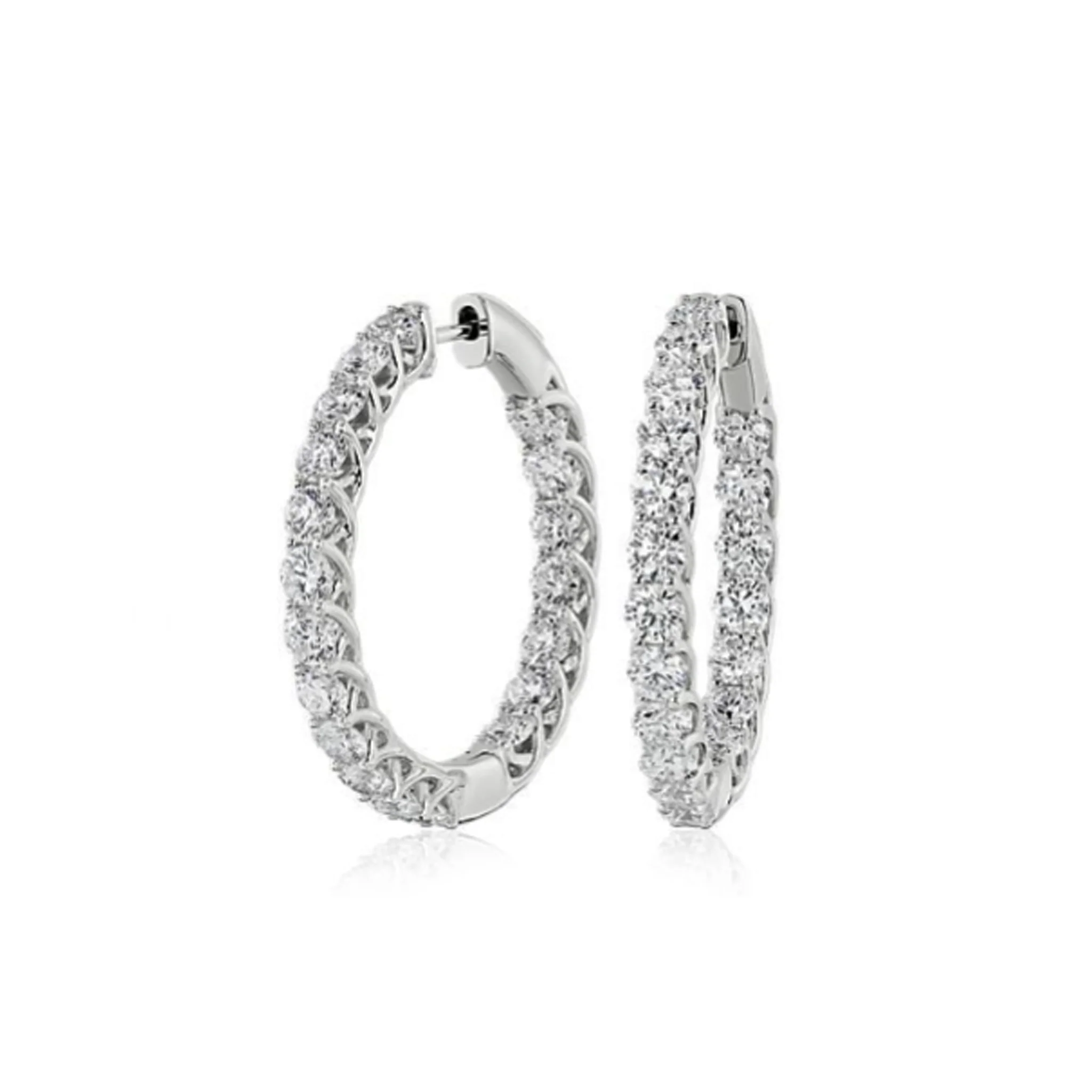 5.00ctw Diamond Hoop Earrings
