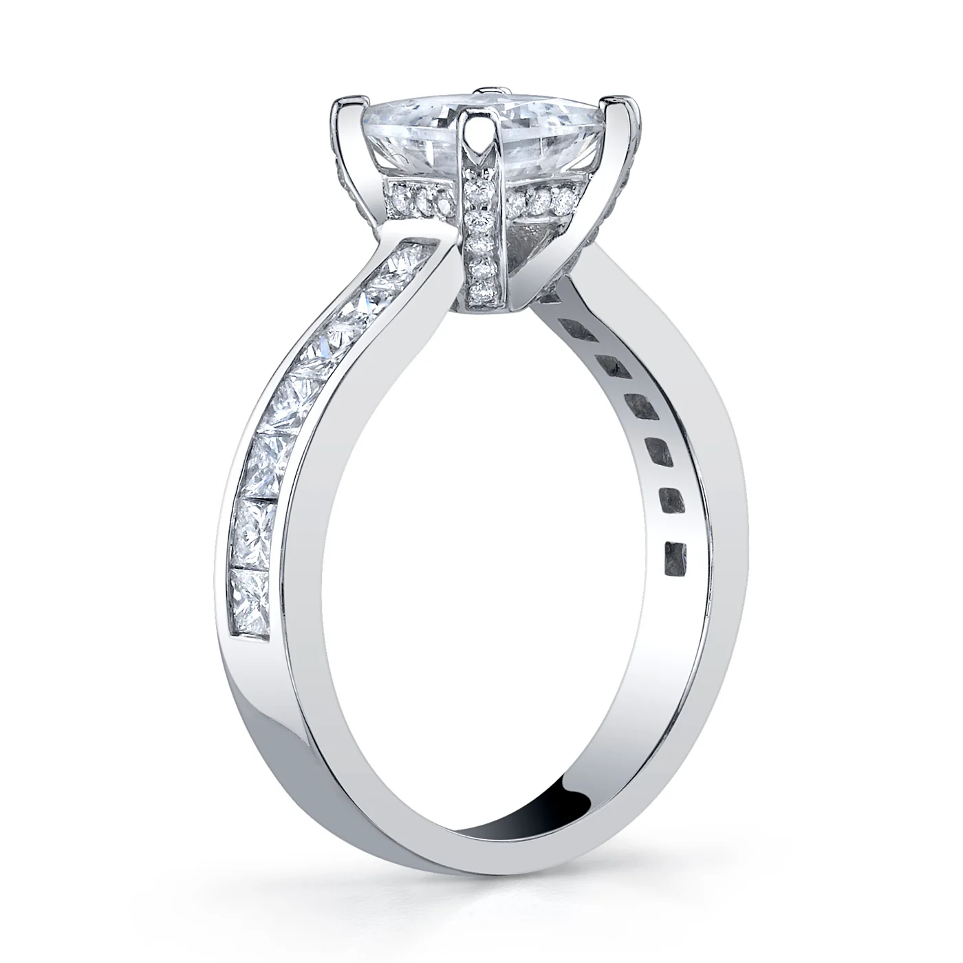 .58ctw Princess Cut Diamond Engagement Ring - Image 2