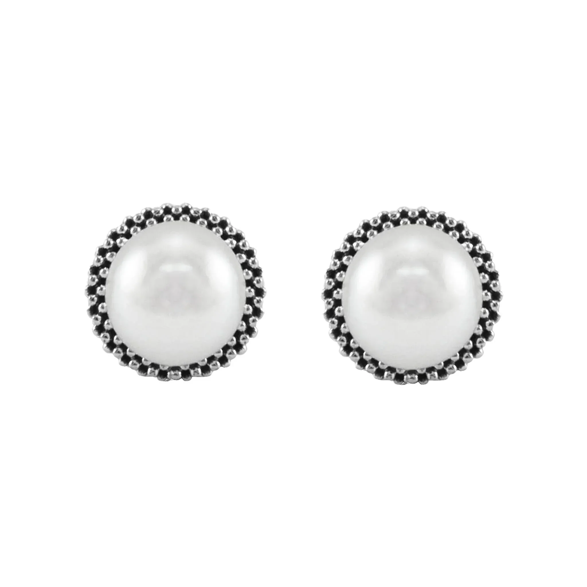 Caviar Pearl Stud Earrings