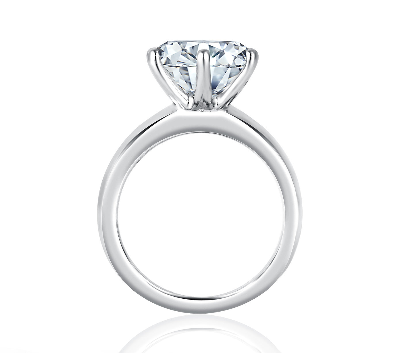 Classic Six Prong Solitaire Engagement Ring - Image 4