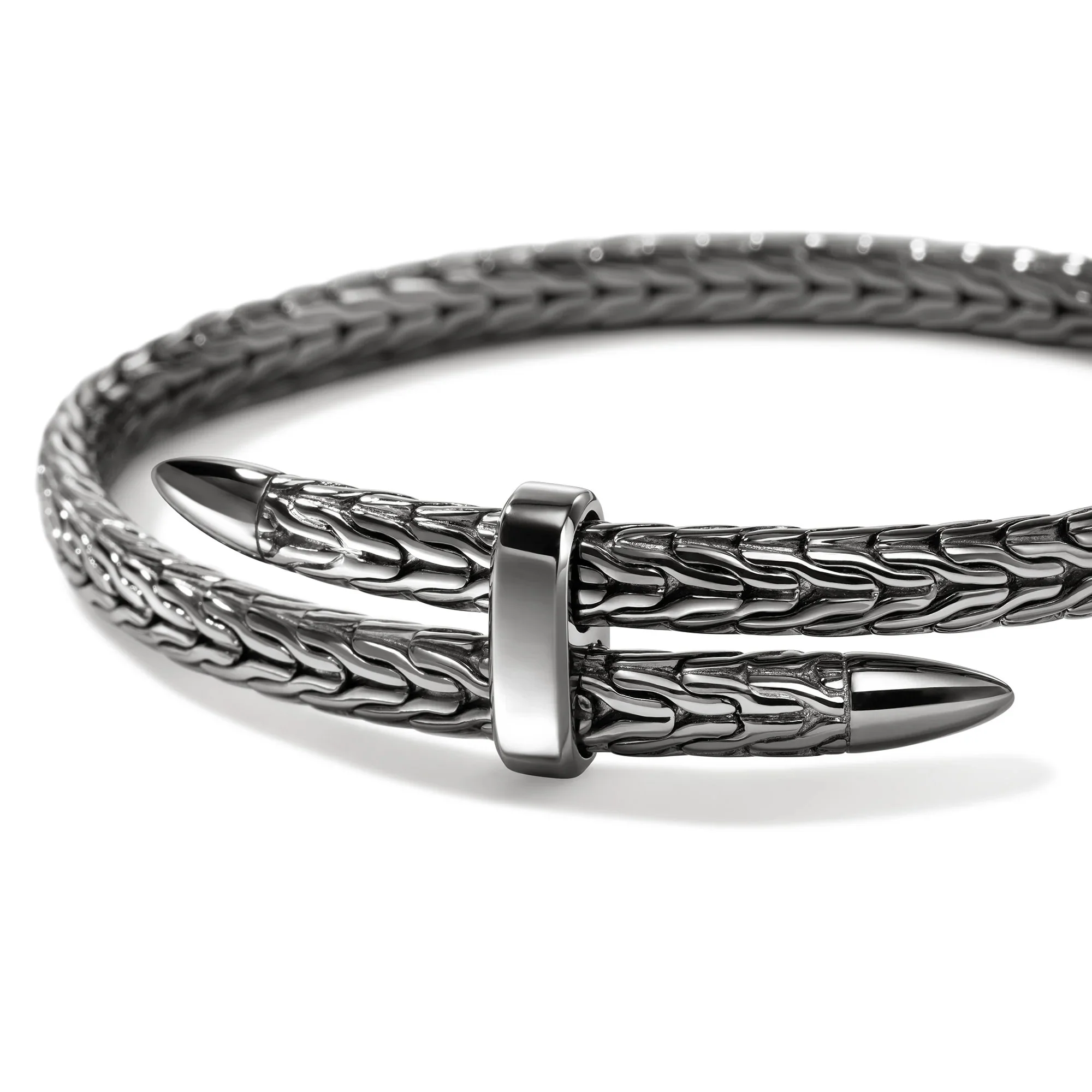 Dark Sterling Silver Spear Flex Cuff - Image 2