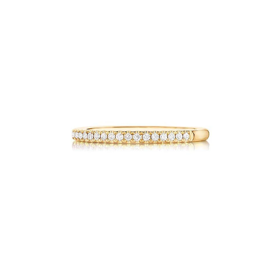 Delicate Diamond Pave Wedding Band