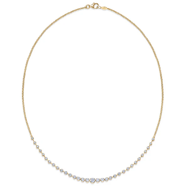 Demi-Line Necklace with Diamonds - Image 2