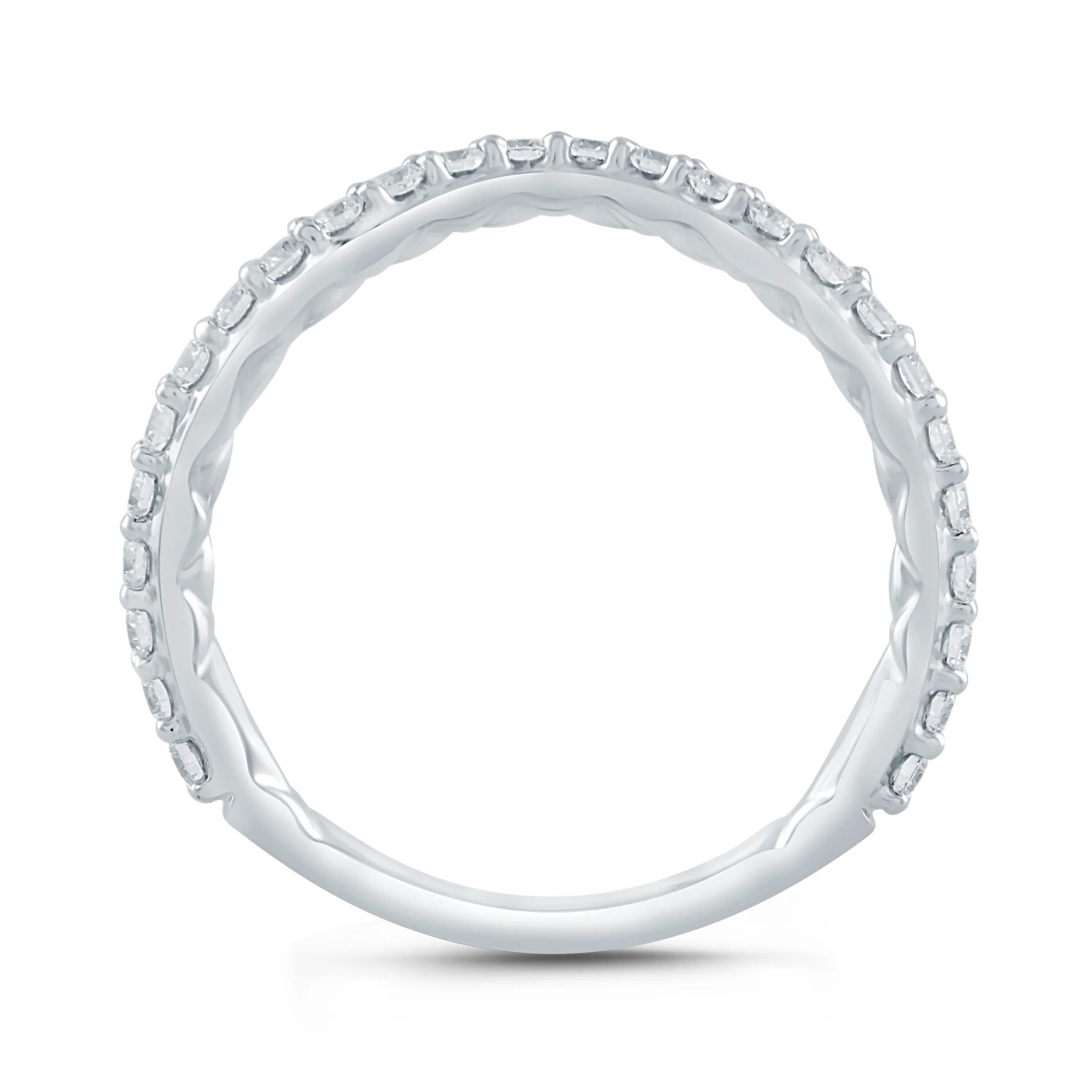 Diamond Contour Wedding Band - Image 2