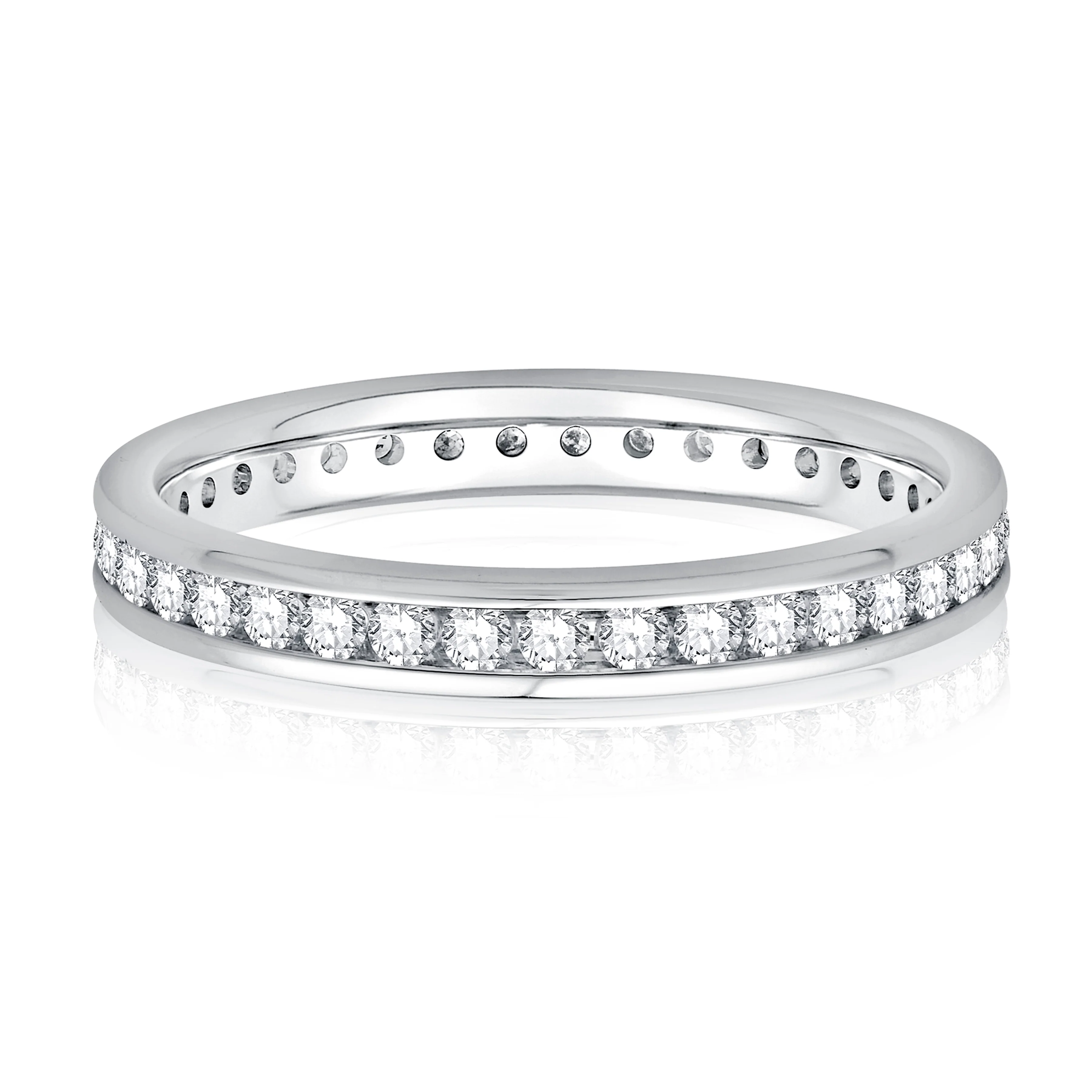 Sparkling Diamond Channel Set Eternity Band