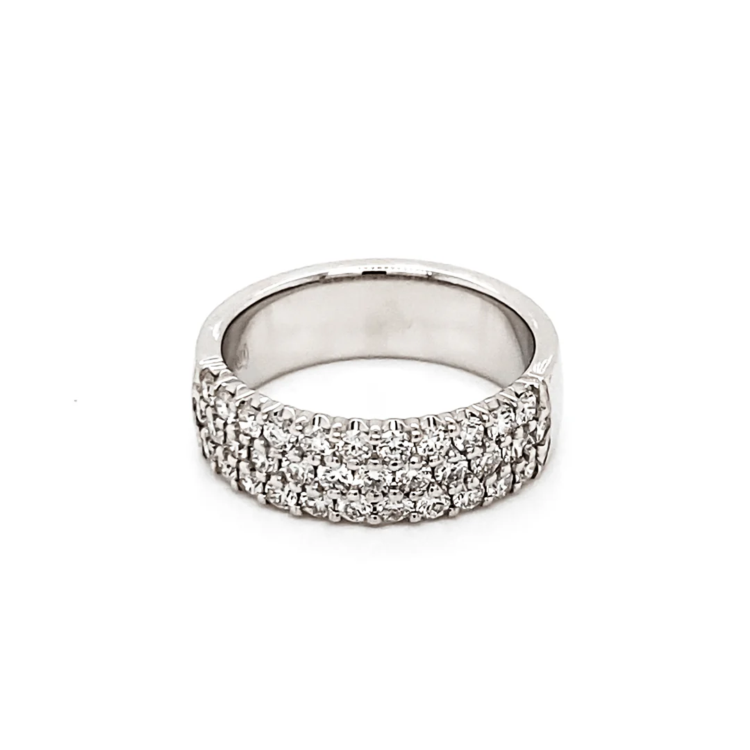 1ctw Diamond 3-Row Fashion Ring