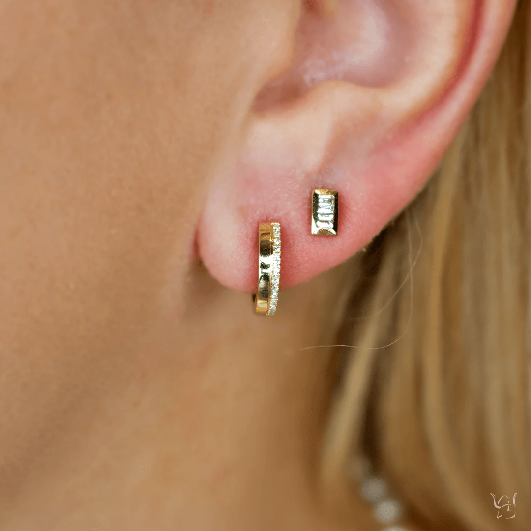 0.08ctw Diamond Huggie Earring - Image 2