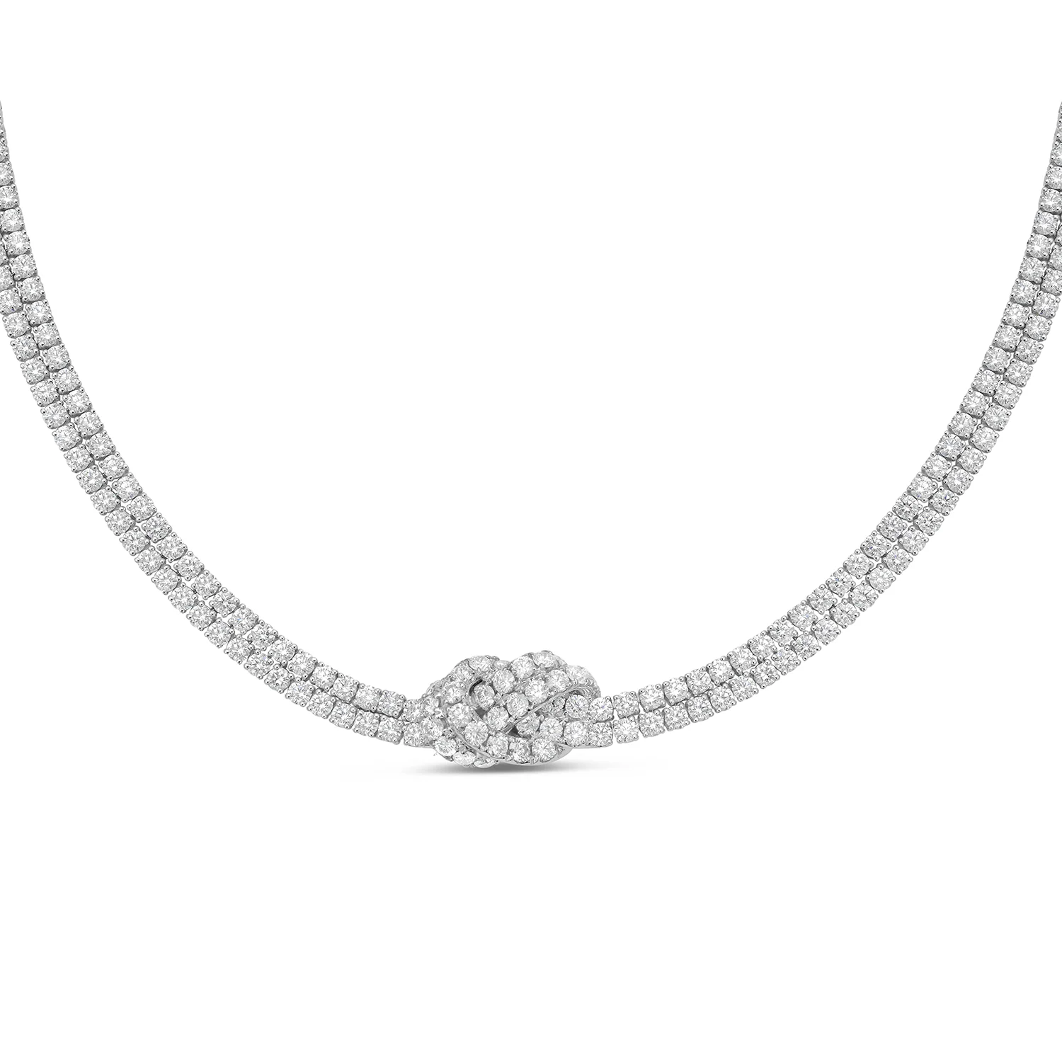 21.89ctw Diamond Knot Necklace