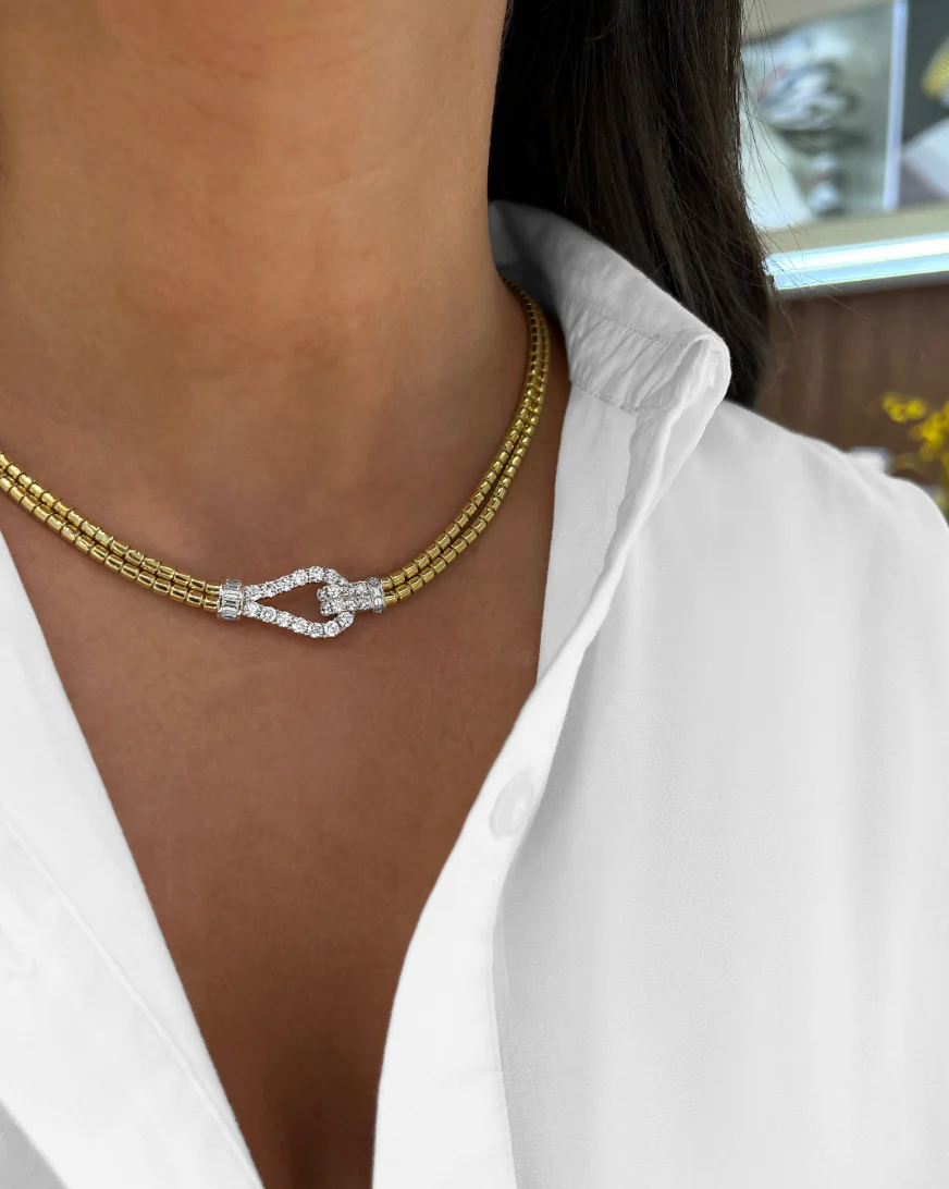 Gold and Diamond Lasso Necklace - Image 2