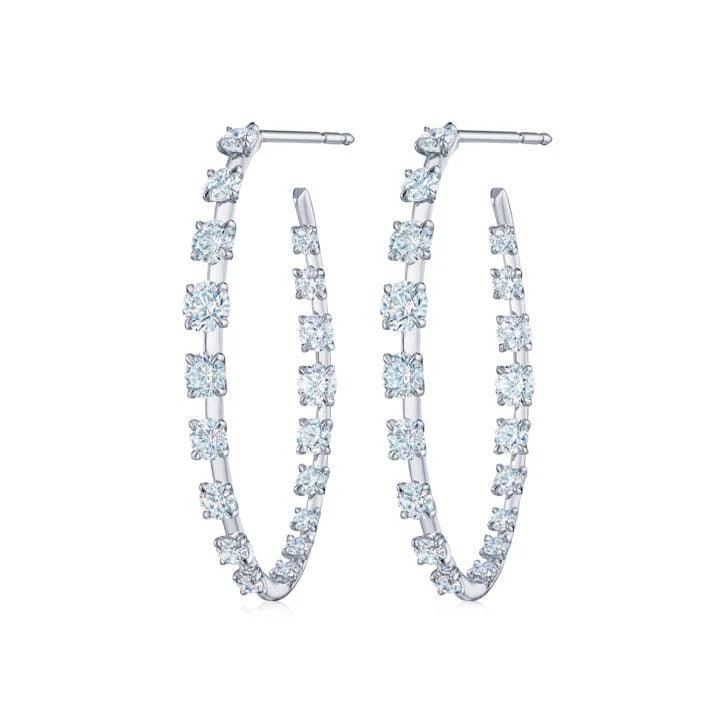 Hoop Earrings with Diamonds