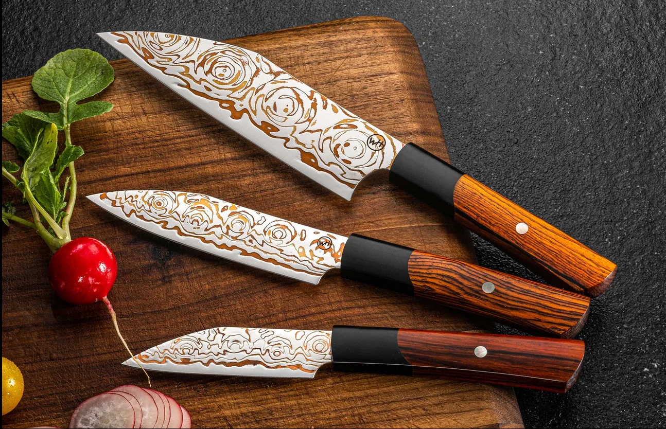Kultro Flare Chef Knives - Black Walnut Display - Image 2