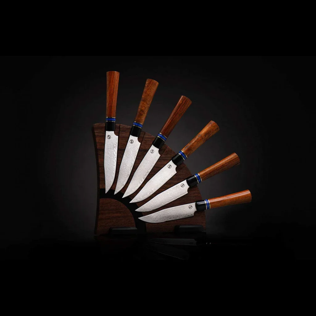 Kultro Gourmet Ironwood Steak Knives - Black Walnut Display