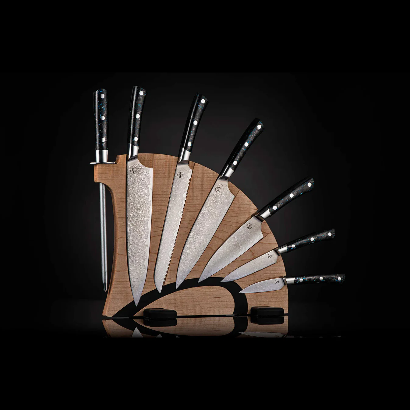 Kultro Pro Chef Knives - Maple Display
