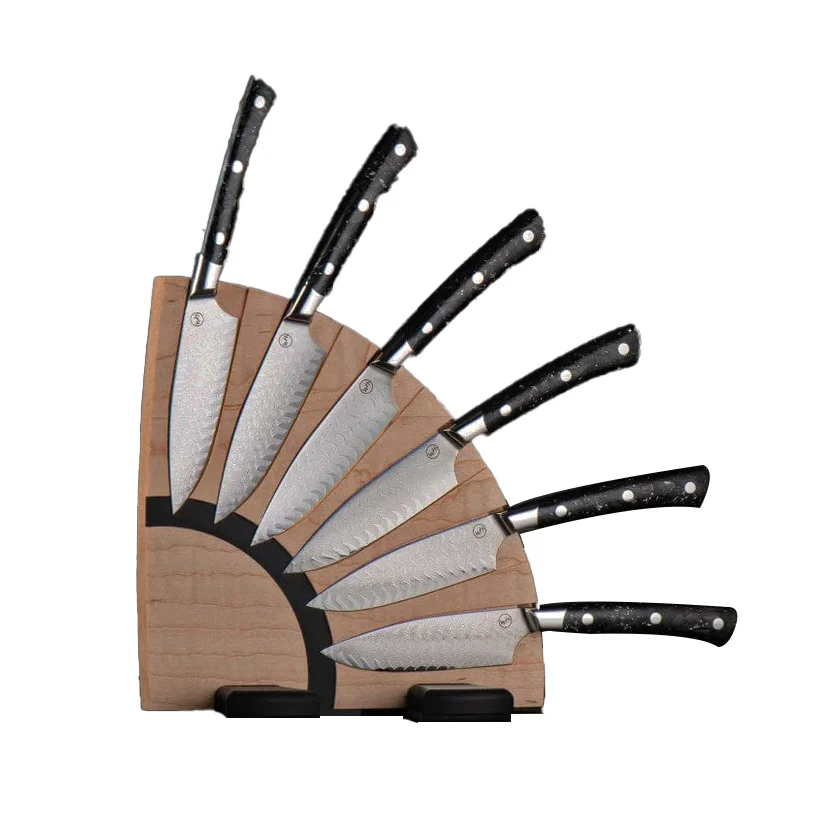 Kultro Pro Tempest Steak Knife Set - Maple Display