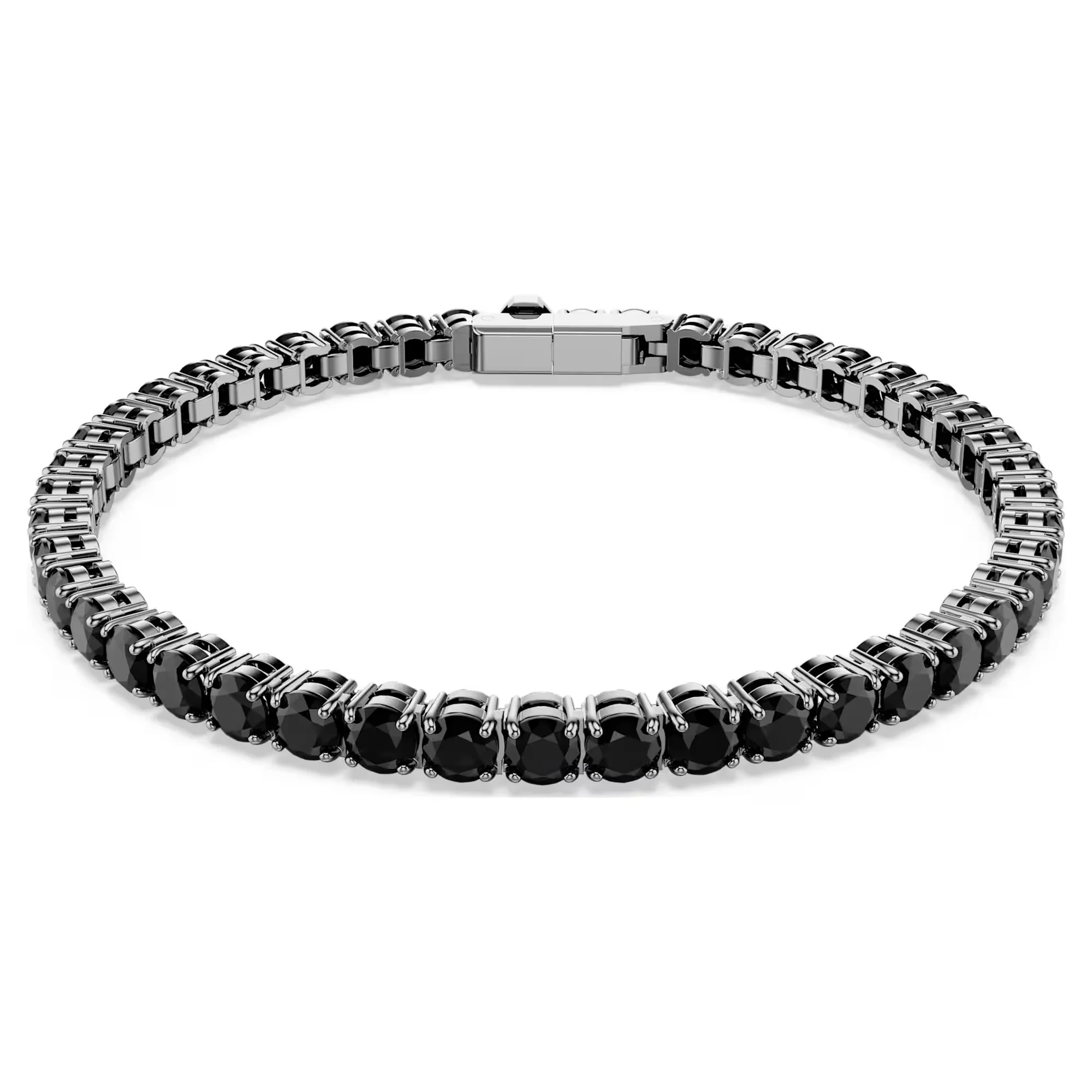 Matrix Tennis Bracelet - Black Ceramic Stones