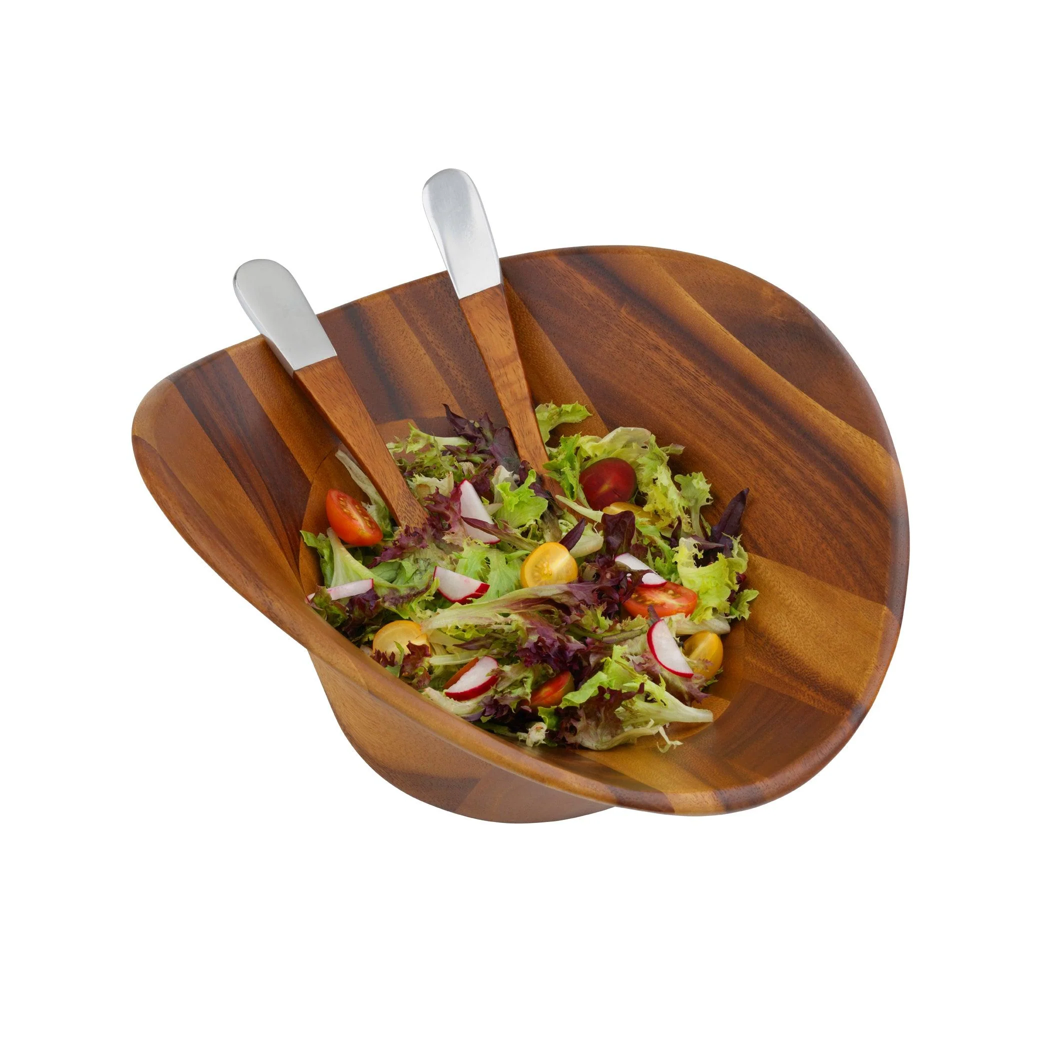Ripple Salad Bowl w/ Servers - Image 2