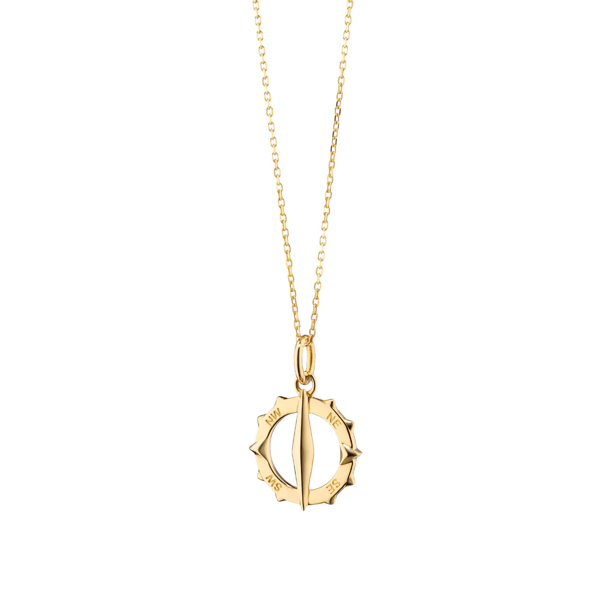 Small "Points North" 18K Gold Charm