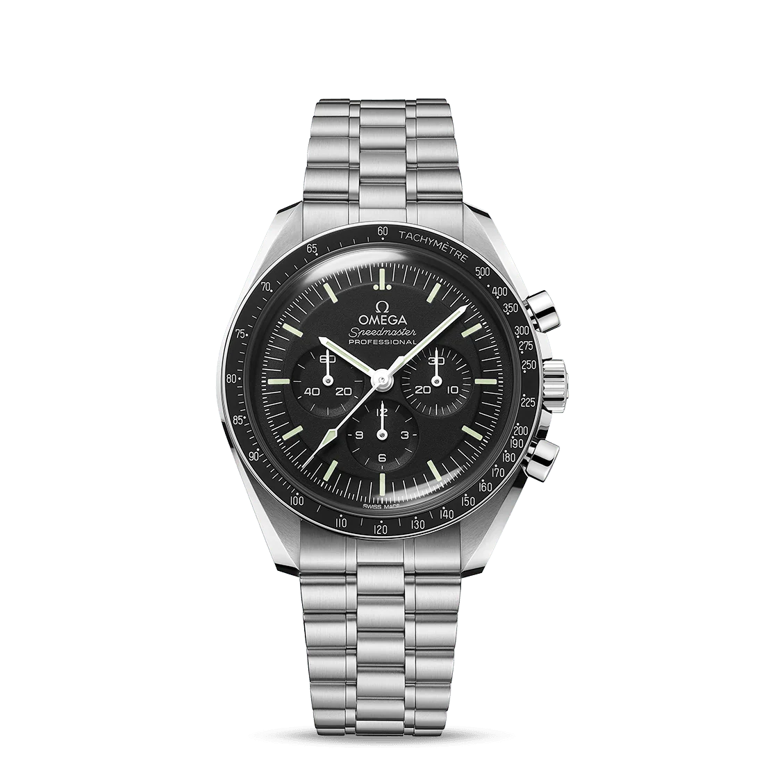 Speedmaster Moonwatch Professional Co-Axial Master Chronometer Chronograph 42 MM, Steel on Brushed Steel, Black Dial