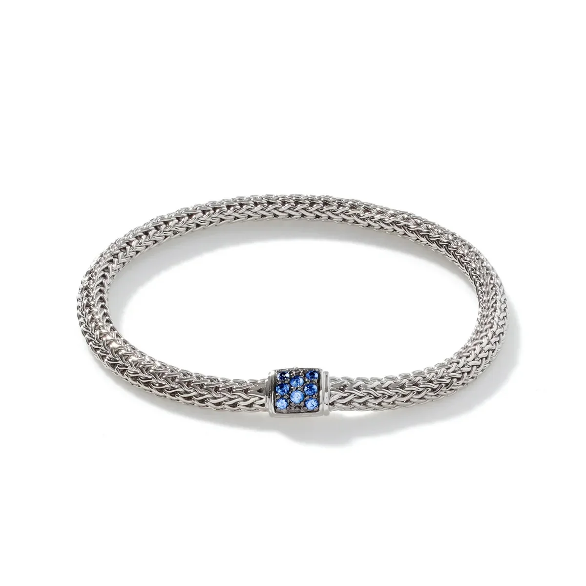 Sterling Silver and Blue Sapphire Icon Bracelet