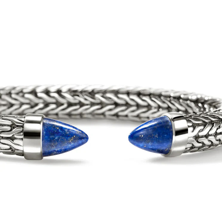 Sterling Silver and Lapis Lazuli Spear Flex Cuff - Image 2