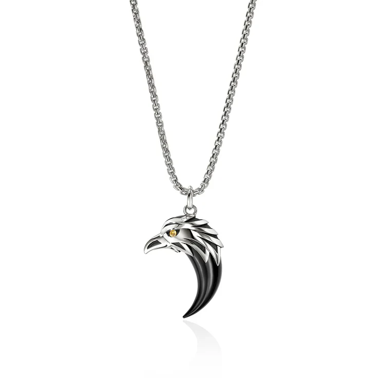 Sterling Silver Legends Eagle Pendant Necklace