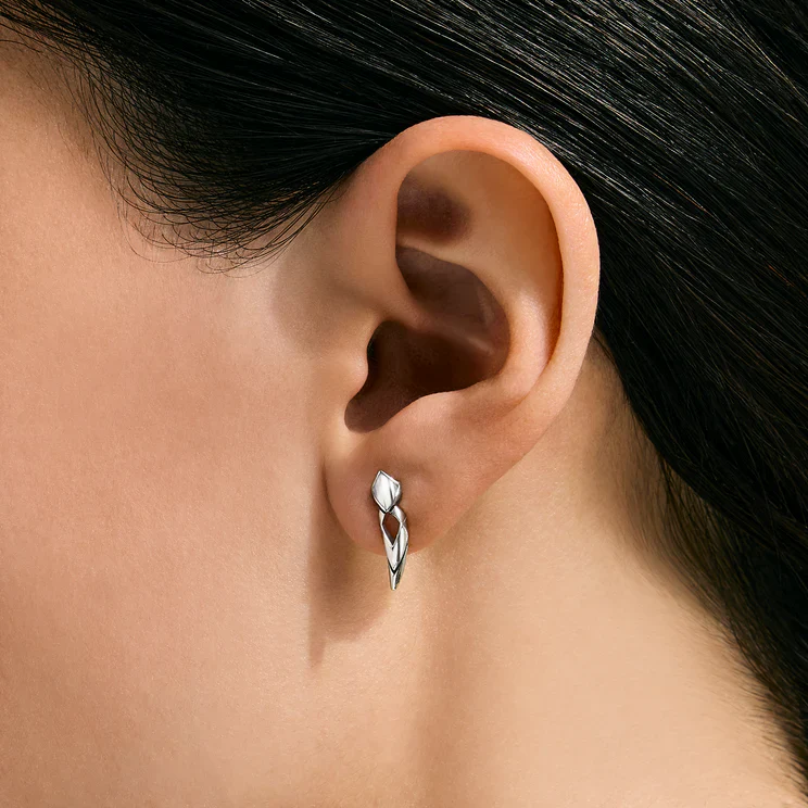 Sterling Silver Naga Stud Earrings - Image 4