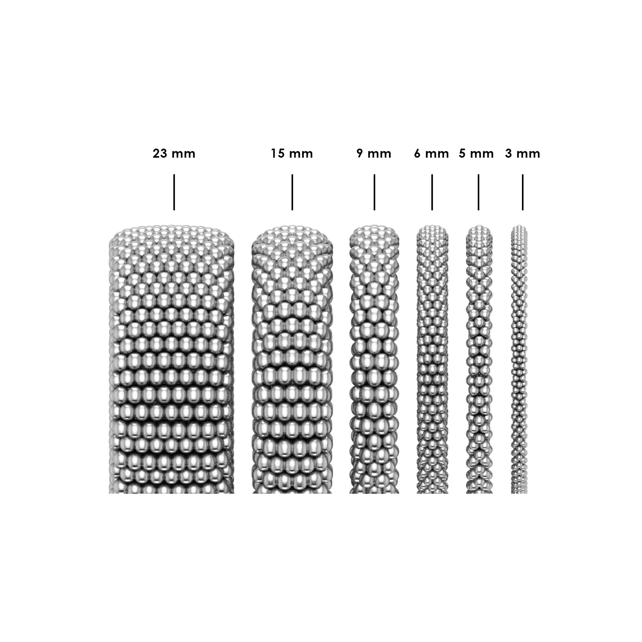 Two-Tone X Caviar Bracelet | 6mm - Image 4